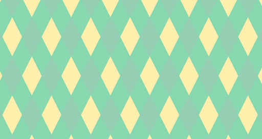 Papier peint losanges Vert menthe et jaune pastel