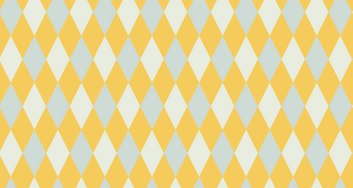 Papier peint losanges Style rétro - jaune et gris