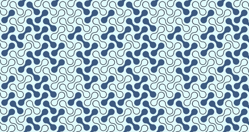Papier peint motif organique Bleu et blanc