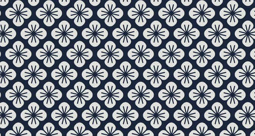 Papier peint floral Motifs floraux navy et blanc
