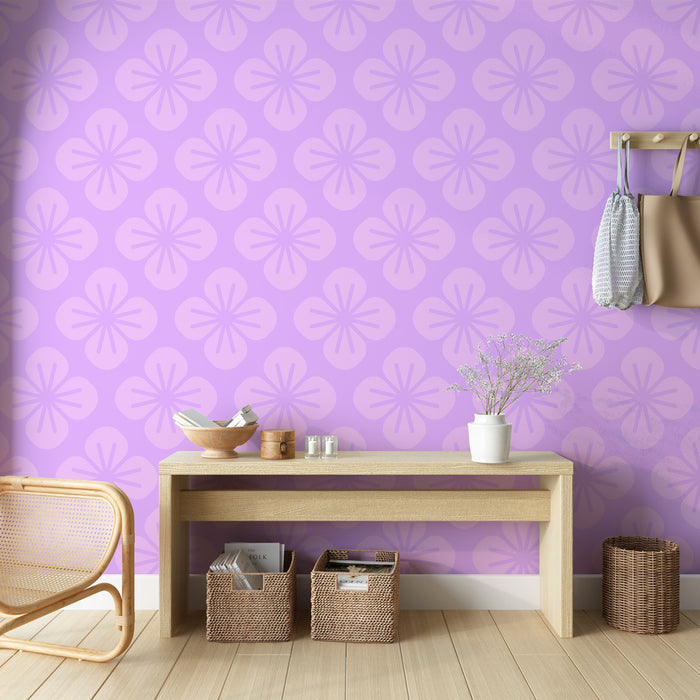 Papier peint floral | Design rose pastel