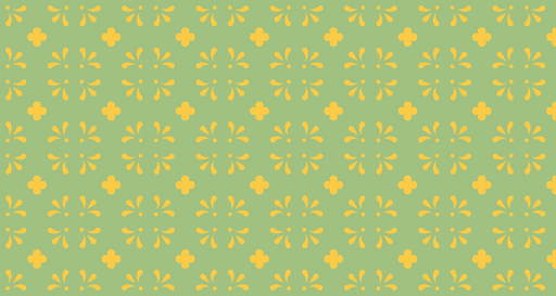 Papier peint floral Motif jaune sur vert