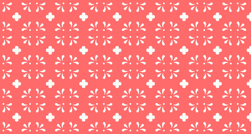 Papier peint floral Motif géométrique sur fond corail