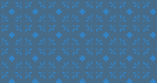 Papier peint floral bleu Motifs géométriques classiques