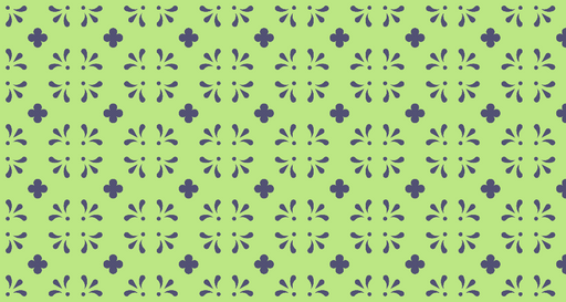Papier peint géométrique Motif fleuri vert et bleu marine