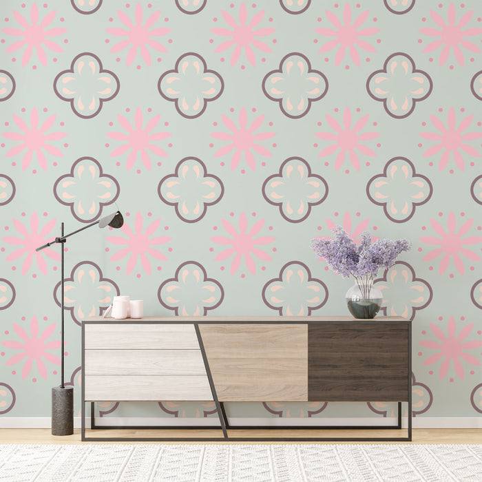 Papier peint floral | Motif pastel et délicat