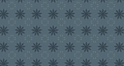 Papier peint floral Élégance bleue et motifs géométriques