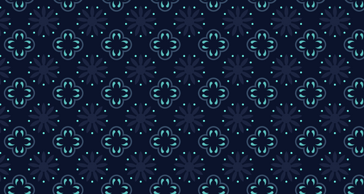 Papier peint floral Motif géométrique bleu