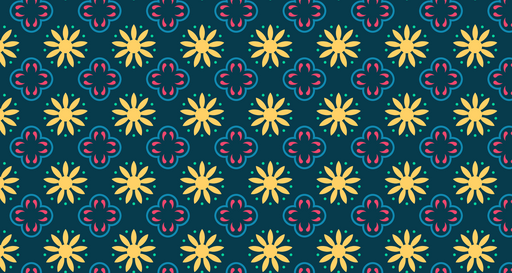 Papier peint floral Motif géométrique et coloré