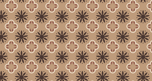 Papier peint motif floral Design géométrique vintage