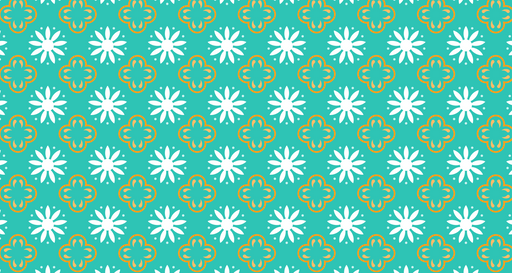 Papier peint floral Design géométrique turquoise