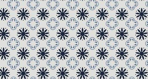 Papier peint motifs floraux Design élégant bleu et blanc