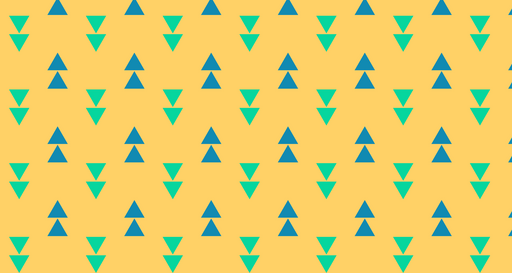 Papier peint géométrique Triangle coloré sur fond jaune