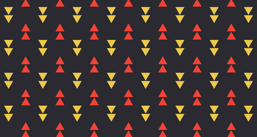 Papier peint géométrique Motif flèches rouges et jaunes