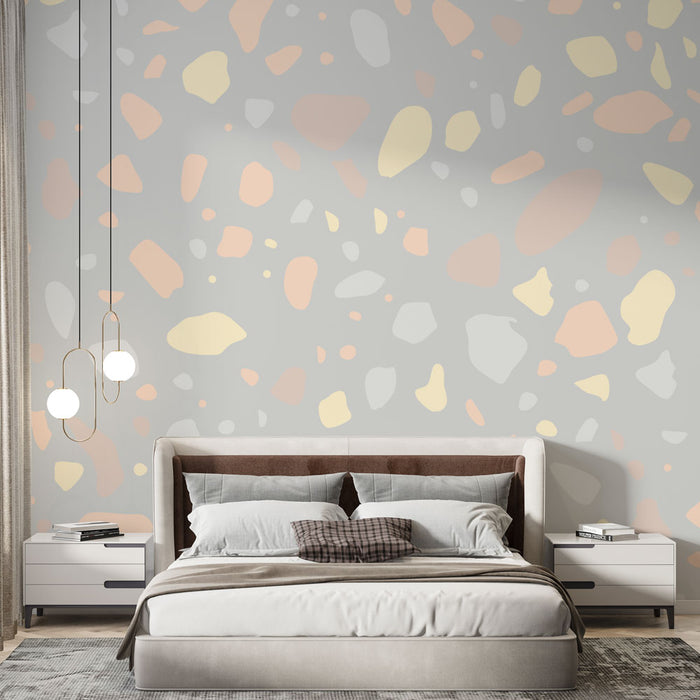 Papier peint terrazzo | Design pastel moderne