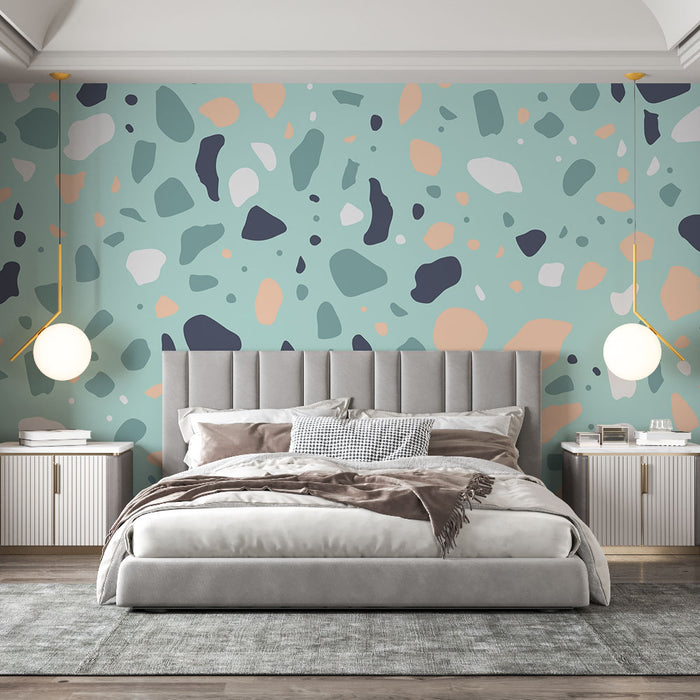 Papier peint terrazzo | Motif pastel moderne