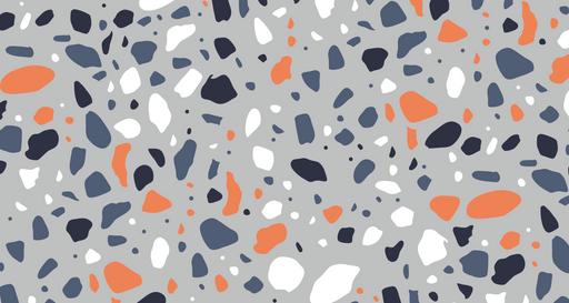 Papier peint terrazzo Design moderne orange et bleu