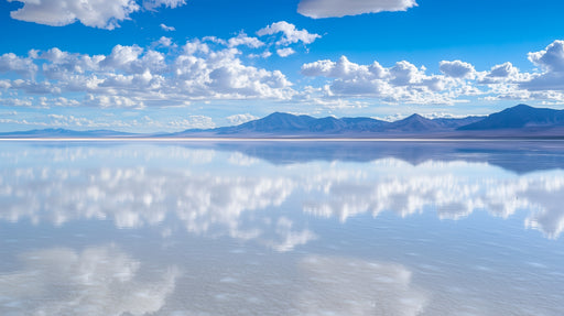 Papier peint paysage surréaliste Reflets de nuages sur une étendue d'eau