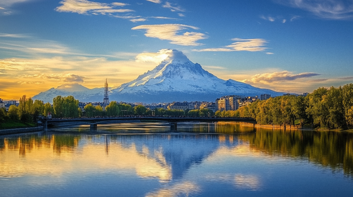 Papier peint montagne Paysage urbain et nature