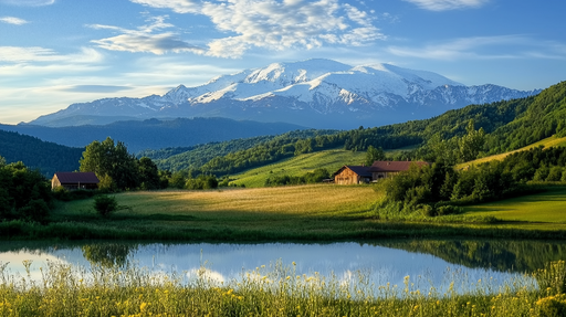Papier peint montagne Paysage alpin panoramique
