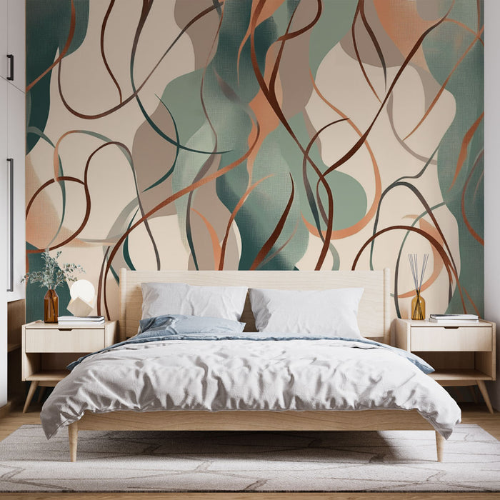 Papier peint abstrait | Design fluide et moderne