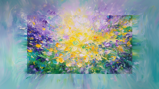 Papier peint floral abstrait Explosion de couleurs vibrantes