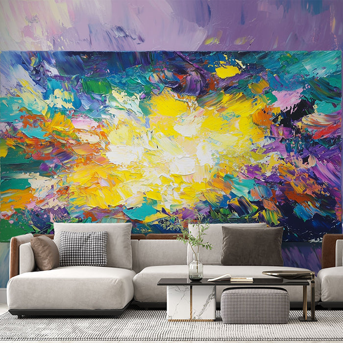 Papier peint abstrait | Explosion de couleurs vibrantes