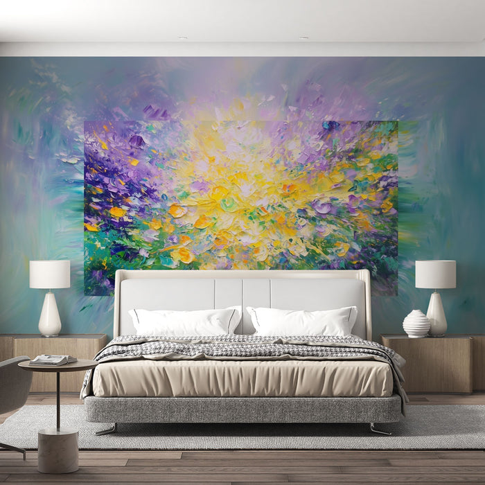 Papier peint éclat floral | Explosion de couleurs