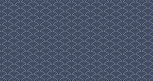 Papier peint graphique Vagues japonaises noires et blanches