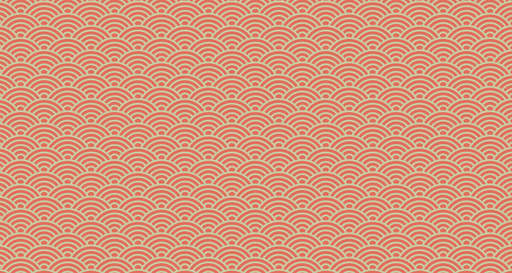 Papier peint vagues Motif géométrique saumon et beige