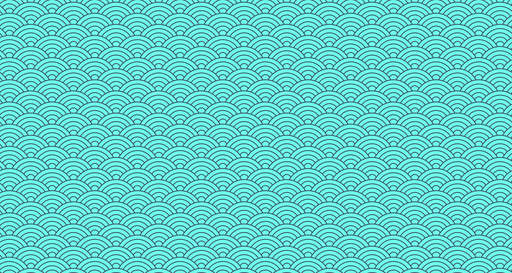 Papier peint motif géométrique Vagues turquoise