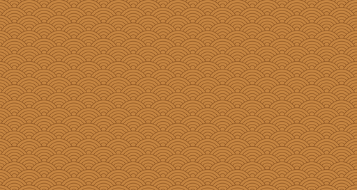 Papier peint motifs géométriques Éventail orange