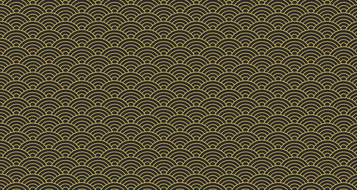 Papier peint japonais Vagues dorées