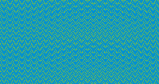 Papier peint motif géométrique Vagues bleues et vertes