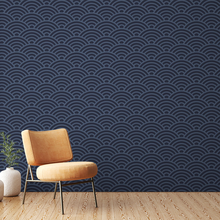 Papier peint motif vague | Design japonais traditionnel