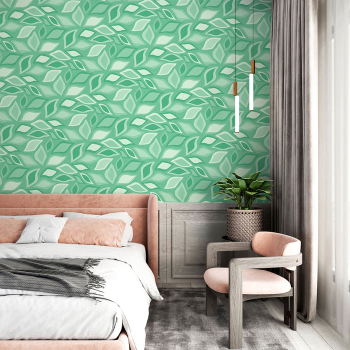 Papier peint feuillage vert | Design nature