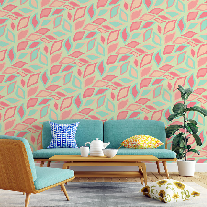 Papier peint motif floral | Douceur pastel