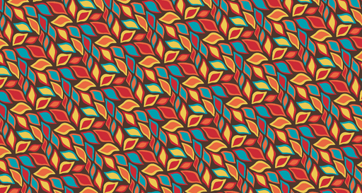 Papier peint motifs géométriques Feuilles colorées