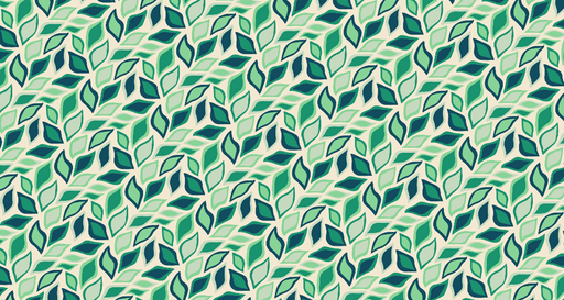 Papier peint feuillage Motif vert et bleu