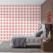 Papier peint moderne rose avec motifs géométriques pour chambre à coucher élégante