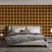 Papier peint moderne avec motifs de pierres noires sur fond marron pour chambre à coucher élégante
