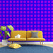 Papier peint violet avec motifs géométriques pour salon moderne et coloré