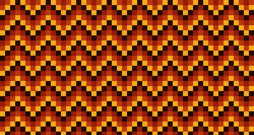 Papier peint géométrique Motif en zigzag orange et noir