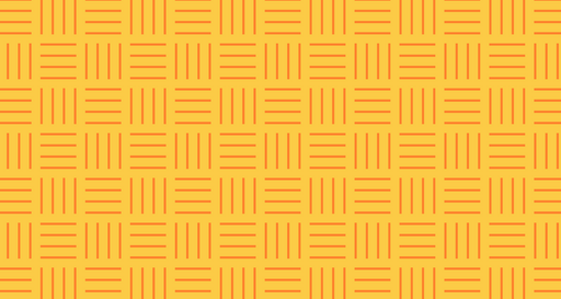 Papier peint géométrique Motif Orange sur Jaune