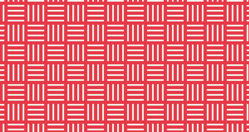 Papier peint graphique Motif géométrique rouge et blanc