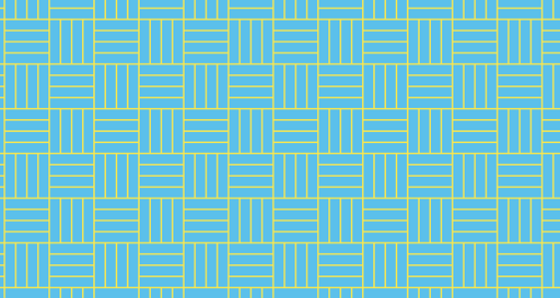 Papier peint géométrique Carrés bleus et jaunes