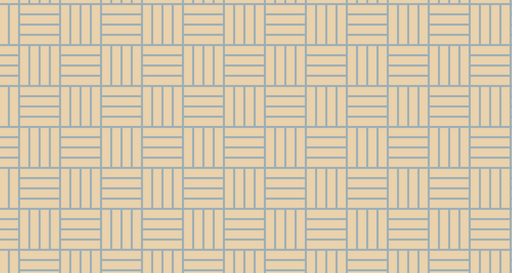 Papier peint géométrique Motif lignes entrecroisées beige et bleu