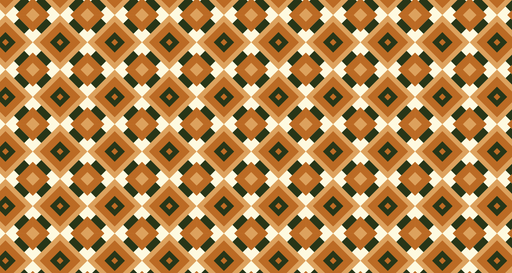 Papier peint géométrique Motif losanges orange et marron