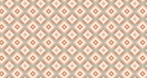 Papier peint géométrique Motif losanges beige et terre cuite