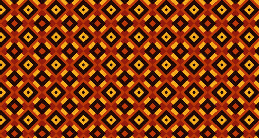 Papier peint géométrique Motifs rétro en rouge et jaune